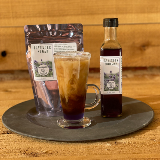 iced lavender coffee, lavender syrup, lavender farm, raider west farms, lubbock, tx, lavender latte, lavender beverage recipes