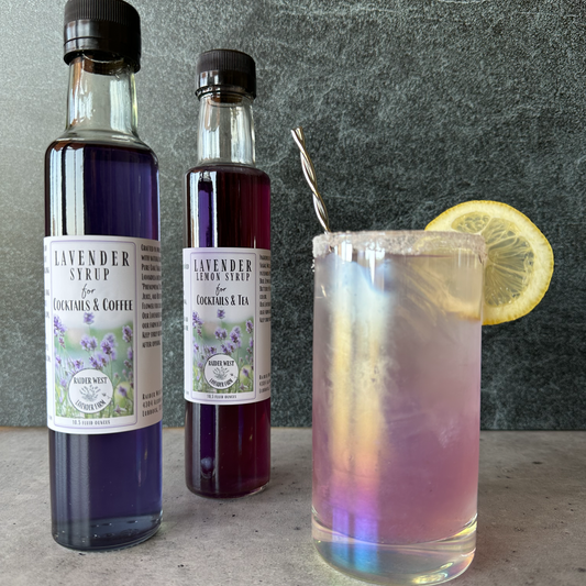 lavender chilton, lavender simple syrup, lavender cocktails, lavender beverage recipes, lavender farm, raider west farms, lubbock, tx, culinary lavender