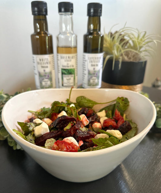 Bright, earthy, and bursting with flavor! Our Rosemary Syrup and White Balsamic Vinegar add a fragrant and herbaceous finish. What you need: