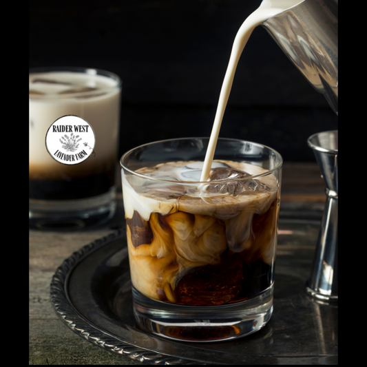 black and white coffee, lavender coffee, raider west lavender farm, coffee lovers,