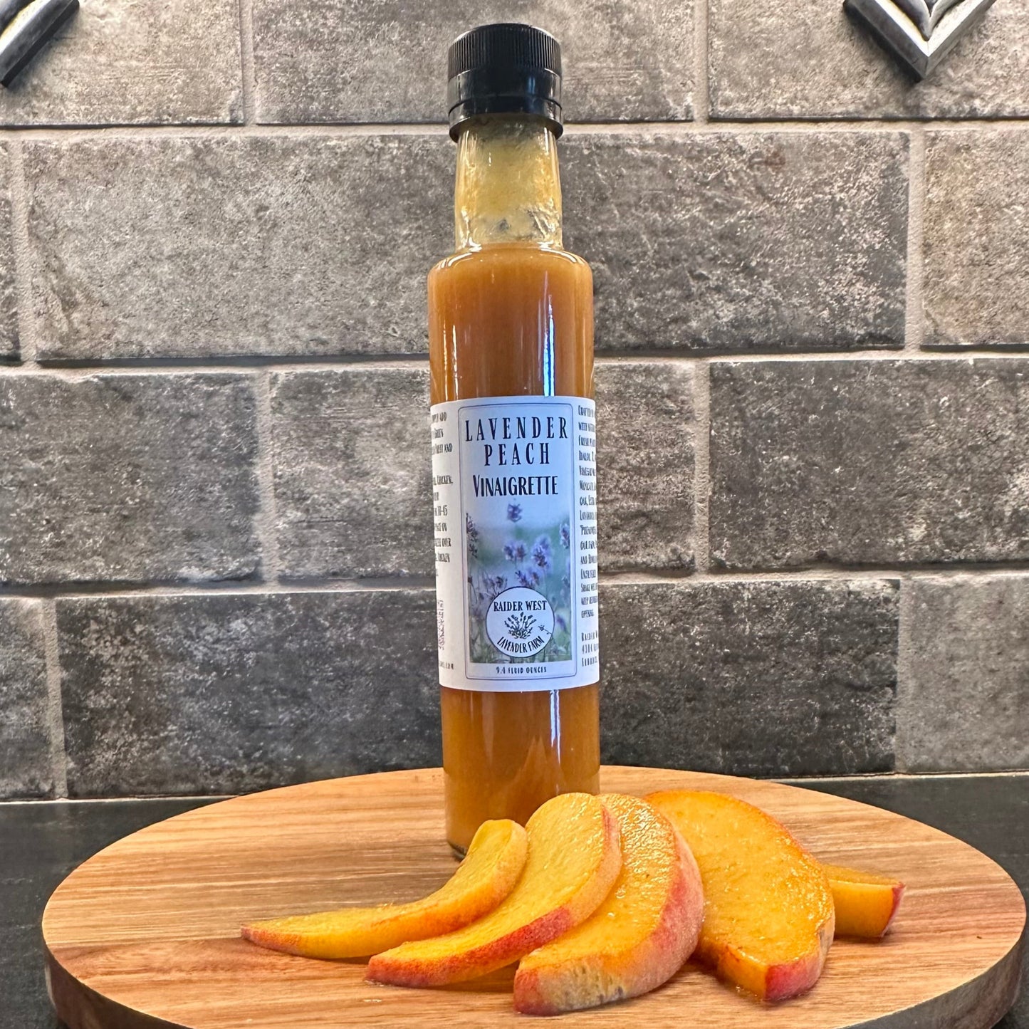 Lavender peach vinaigrette, summer salads, raider west farms, lbk, lavender farm, idalou peaches,