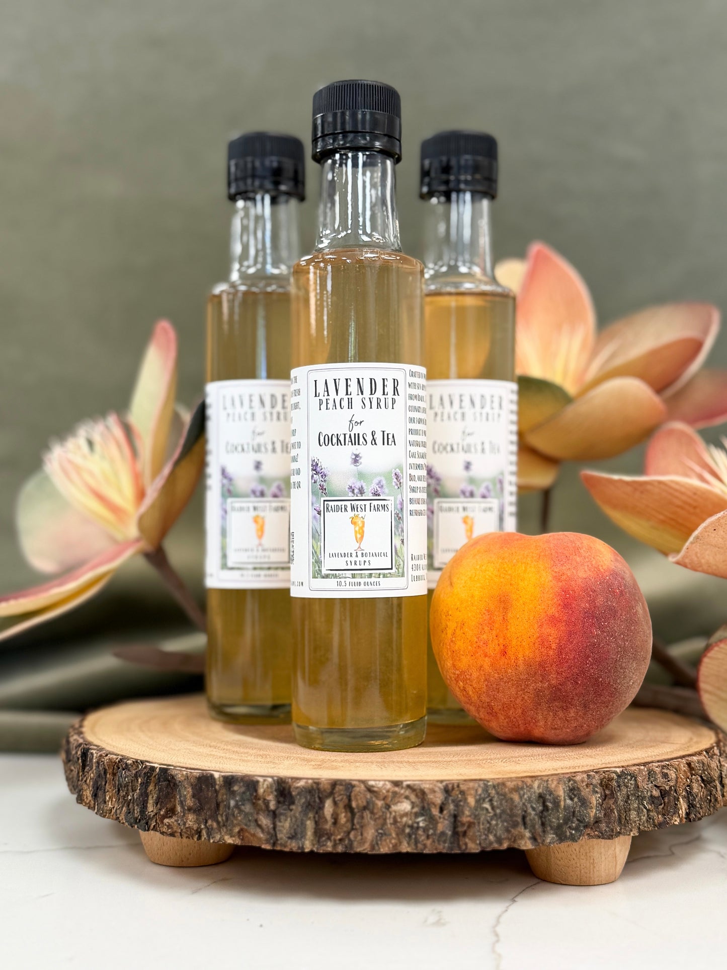 Lavender Peach Syrup