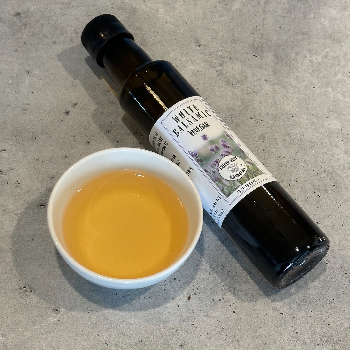 Raider West Lavender Farm features a white balsamic vinegar. Based out of Lubbock, TX and making a wide variety of lavender recipes.