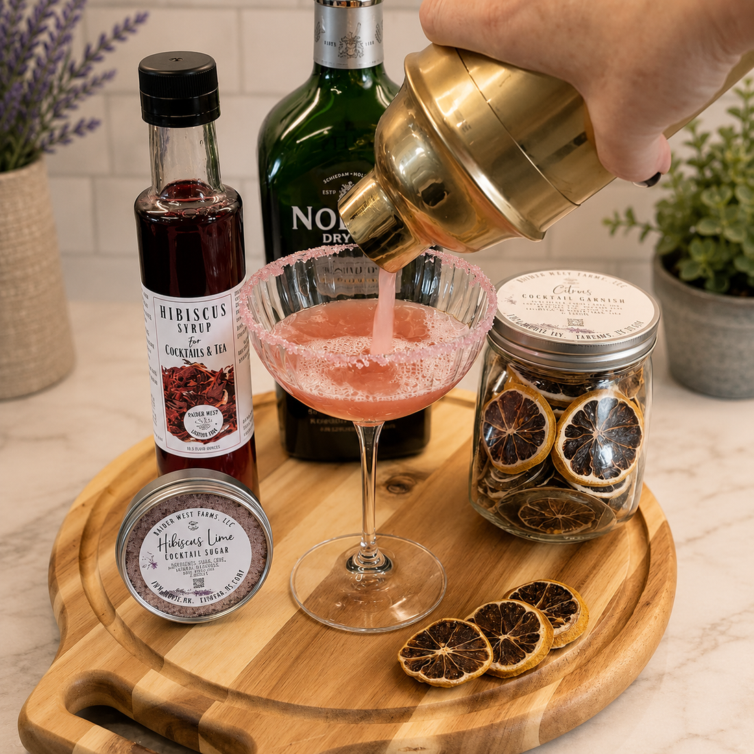 Hibiscus Gin Martini