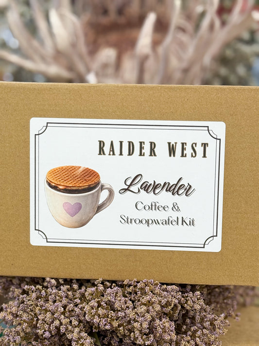 Lavender coffee, stroopwafels, raider west farms, lubbock texas, coffee kits