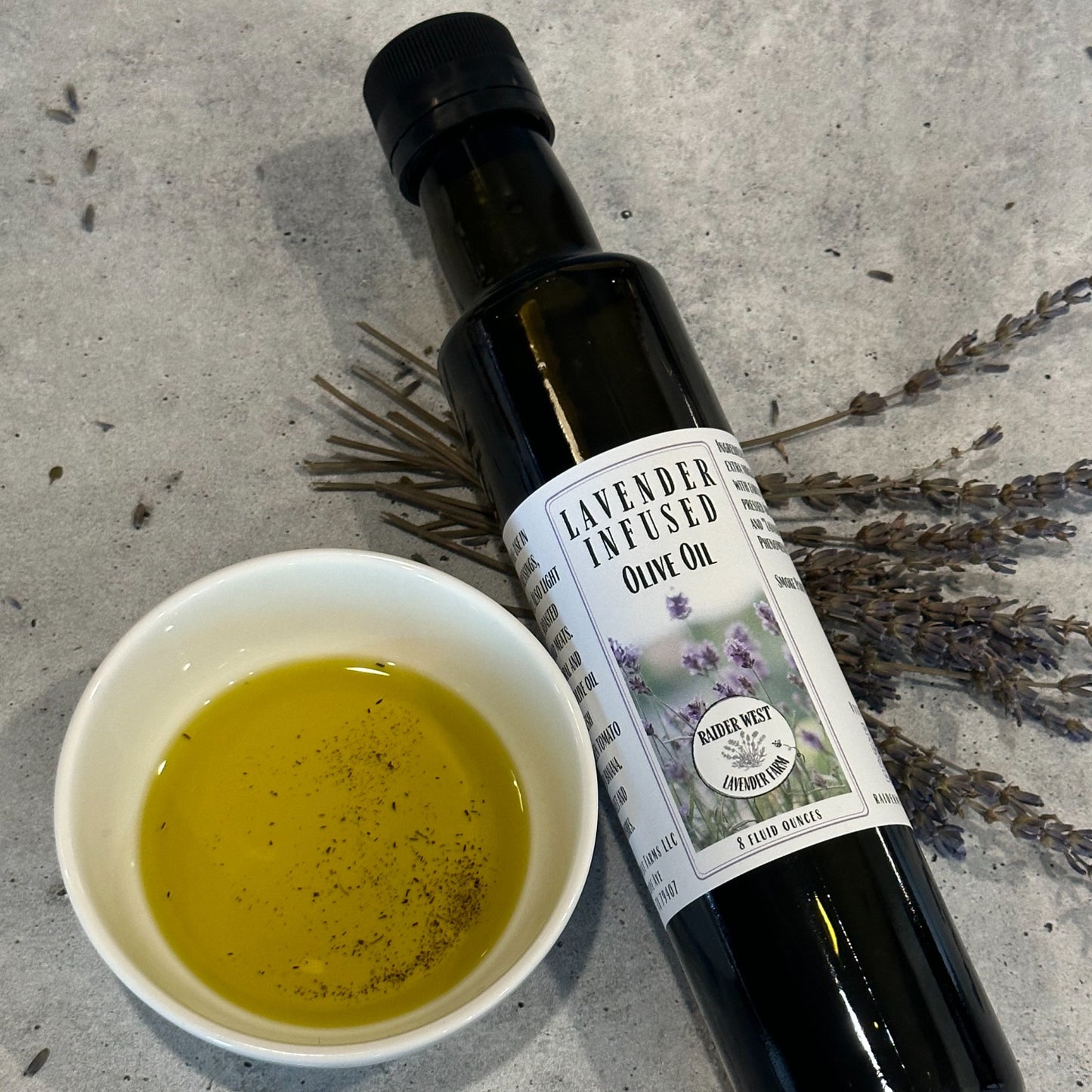 Raider West Lavender Farm features a lavender infused olive oil. Based out of Lubbock, TX and making a wide variety of lavender recipes. 